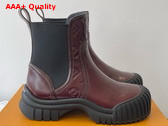 Louis Vuitton Ruby Flat Ankle Boot in Chocolate Brown Plain Calf Leather 1AGWHW Replica