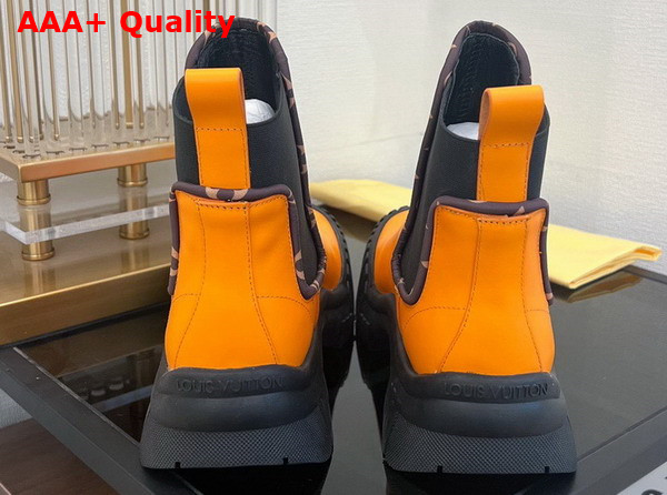 Louis Vuitton Ruby Flat Ankle Boot in Orange Calf Leather 1AB0H1 Replica