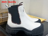 Louis Vuitton Ruby Flat Ankle Boot in White Calf Leather 1AB0G7 Replica
