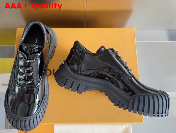 Louis Vuitton Ruby Flat Derby in Black Patent Calf Leather 1AGWK4 Replica