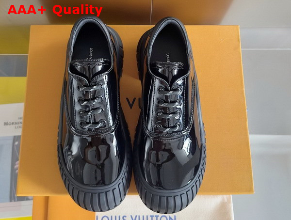 Louis Vuitton Ruby Flat Derby in Black Patent Calf Leather 1AGWK4 Replica
