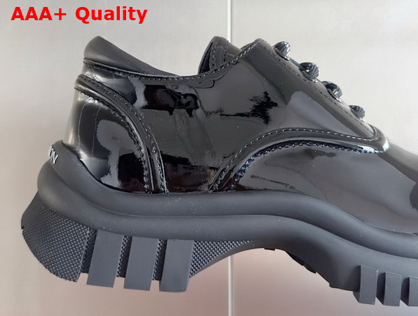 Louis Vuitton Ruby Flat Derby in Black Patent Calf Leather 1AGWK4 Replica