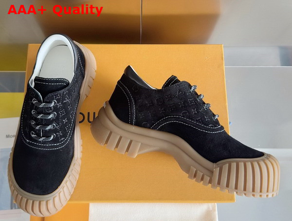 Louis Vuitton Ruby Flat Derby in Black Suede Calf Leather 1AGWJ8 Replica