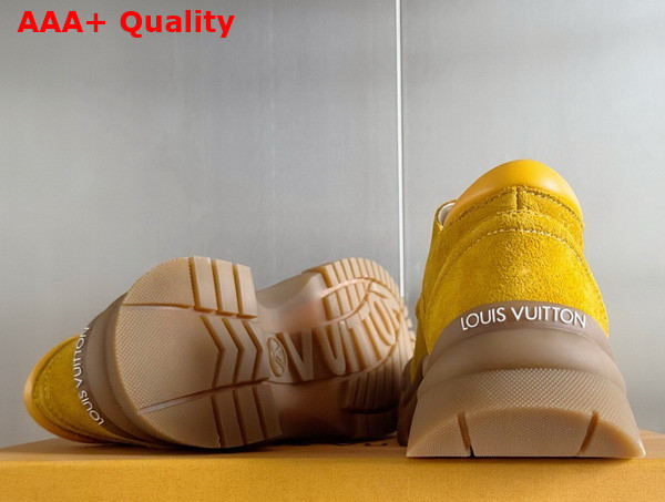 Louis Vuitton Ruby Flat Derby in Yellow Suede Calf Leather Replica