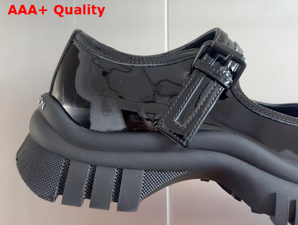 Louis Vuitton Ruby Flat Mary Jane Loafer in Black Patent Calf Leather 1AGWGK Replica