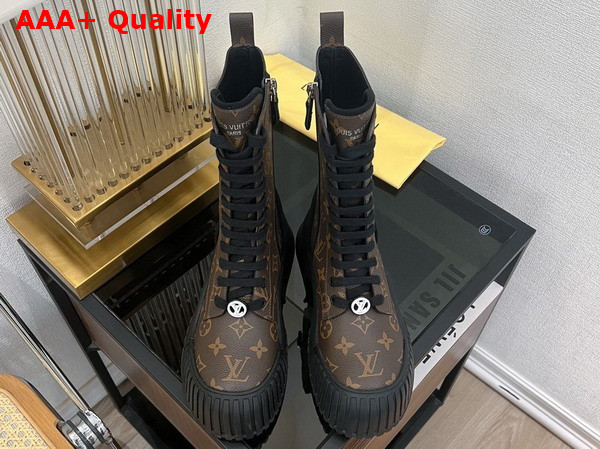 Louis Vuitton Ruby Flat Ranger Boot in Monogram Coated Canvas Replica