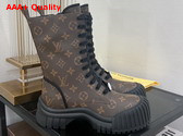 Louis Vuitton Ruby Flat Ranger Boot in Monogram Coated Canvas Replica