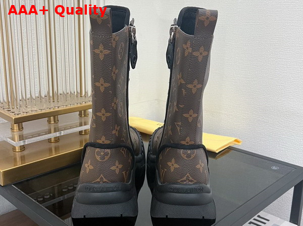 Louis Vuitton Ruby Flat Ranger Boot in Monogram Coated Canvas Replica