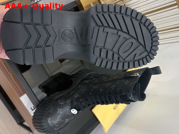 Louis Vuitton Ruby Flat Ranger Boot in Monogram Eclipse Canvas Replica