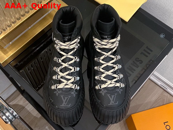 Louis Vuitton Ruby Flat Ranger Monogram Eclipse Canvas and Calf Leather Replica