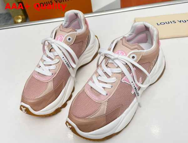 Louis Vuitton Run 55 Sneaker Beige Mix of Materials 1ABVMW Replica