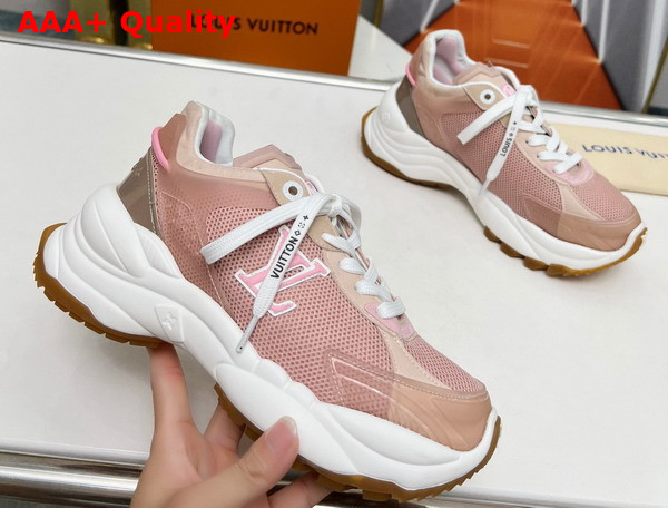 Louis Vuitton Run 55 Sneaker Beige Mix of Materials 1ABVMW Replica