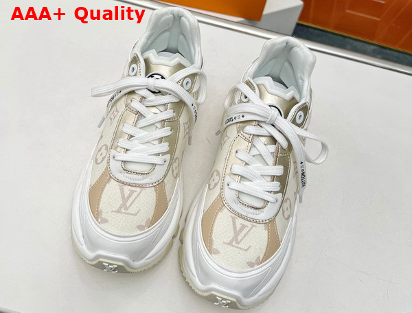 Louis Vuitton Run 55 Sneaker Beige Monogram Denim 1ABHR3 Replica