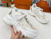 Louis Vuitton Run 55 Sneaker Beige Monogram Denim 1ABHR3 Replica