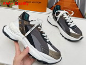 Louis Vuitton Run 55 Sneaker Black Mix of Materials 1AAP5L Replica