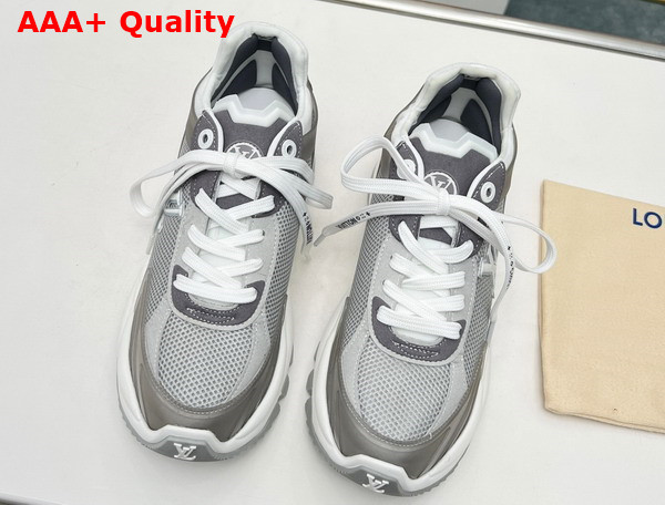 Louis Vuitton Run 55 Sneaker Gray Mix of Material 1ABVJ4 Replica