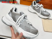 Louis Vuitton Run 55 Sneaker Gray Mix of Material 1ABVJ4 Replica