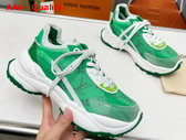 Louis Vuitton Run 55 Sneaker Green Mix of Materials 1AB3BQ Replica