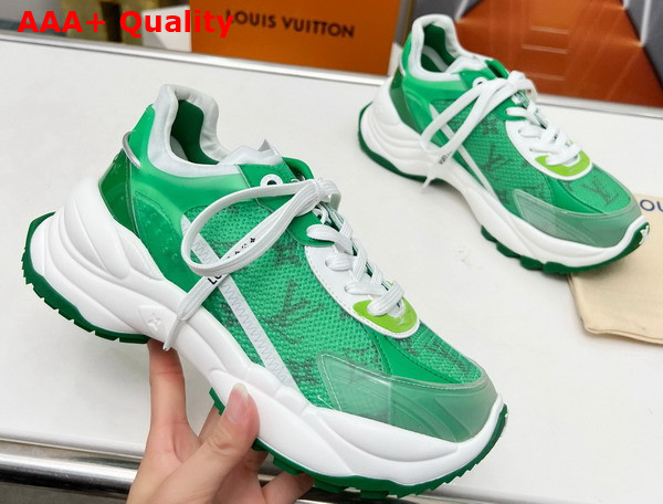 Louis Vuitton Run 55 Sneaker Green Mix of Materials 1AB3BQ Replica