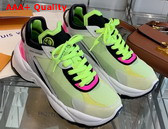 Louis Vuitton Run 55 Sneaker Yellow Mix of Materials 1A9H4V Replica