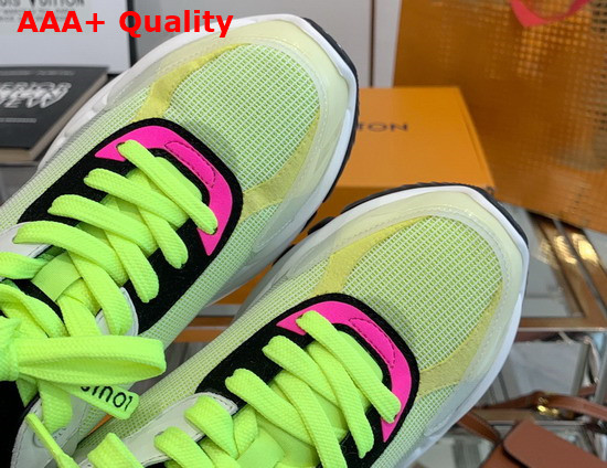 Louis Vuitton Run 55 Sneaker Yellow Mix of Materials 1A9H4V Replica