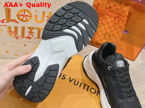 Louis Vuitton Run 55 Sneaker in Black Mix of Materials 1ACGOO Replica