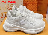 Louis Vuitton Run 55 Sneaker in White Mix of Materials 1ACGQG Replica
