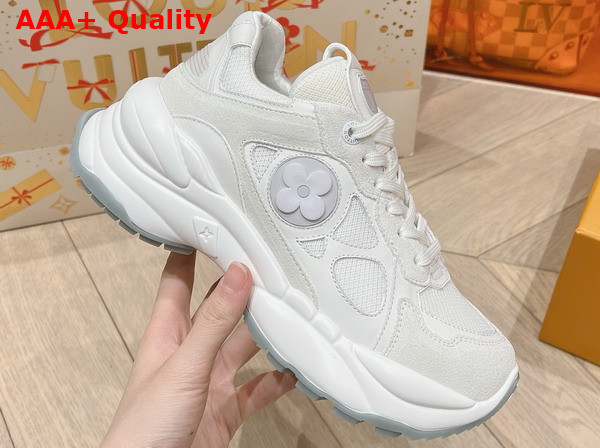 Louis Vuitton Run 55 Sneaker in White Mix of Materials 1ACGQG Replica