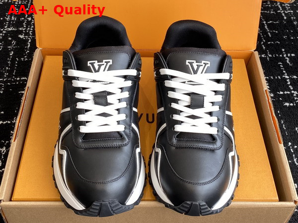 Louis Vuitton Run Away Maxi Sneaker in Black Plain Calf Leather 1AHSS0 Replica