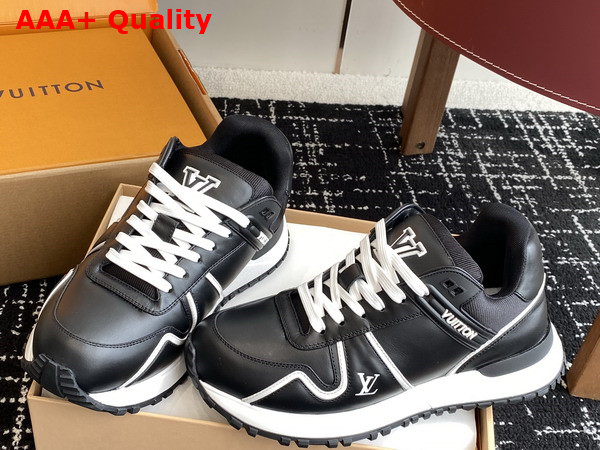 Louis Vuitton Run Away Maxi Sneaker in Black Plain Calf Leather 1AHSS0 Replica