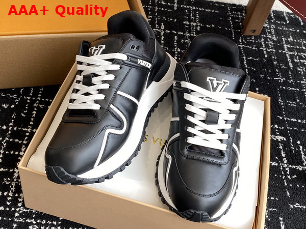 Louis Vuitton Run Away Maxi Sneaker in Black Plain Calf Leather 1AHSS0 Replica