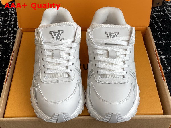Louis Vuitton Run Away Maxi Sneaker in White Plain Calf Leather 1AHSRL Replica