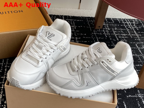Louis Vuitton Run Away Maxi Sneaker in White Plain Calf Leather 1AHSRL Replica