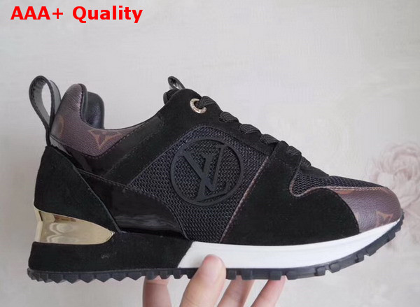 Louis Vuitton Run Away Sneaker Monogram Canvas and Black Suede Calfskin Replica