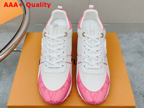Louis Vuitton Run Away Sneaker White Mesh Calf Leather with Pink Monogram Details 1AB1SG Replica