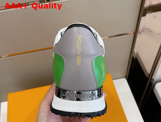 Louis Vuitton Run Away Sneaker White and Green Embossed Calf Leather and Smooth Calf Leather Replica