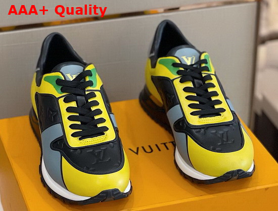 Louis Vuitton Run Away Sneaker Yellow and Blue Calf Leather Replica