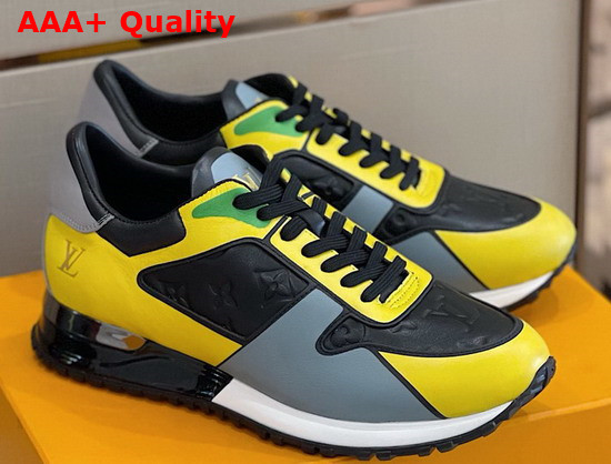 Louis Vuitton Run Away Sneaker Yellow and Blue Calf Leather Replica