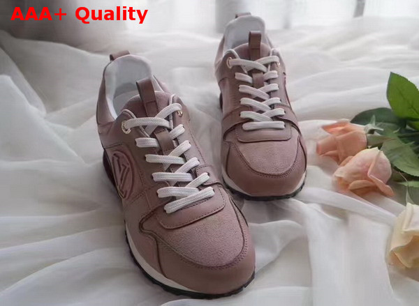 Louis Vuitton Run Away Sneaker in Pink Smooth and Suede Calfskin Replica