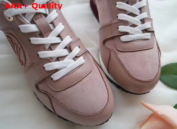Louis Vuitton Run Away Sneaker in Pink Smooth and Suede Calfskin Replica