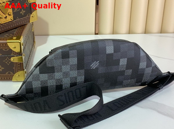 Louis Vuitton Rush Bumbag Damoflage Black Coated Canvas M14920 Replica
