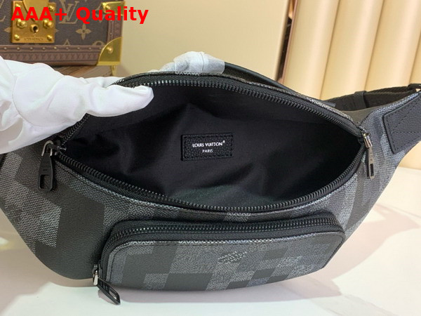 Louis Vuitton Rush Bumbag Damoflage Black Coated Canvas M14920 Replica