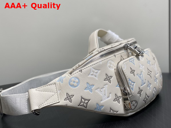 Louis Vuitton Rush Bumbag Ecru White Monogram Shadow Calfskin Leather with Gradient Effect M28619 Replica