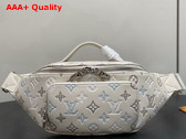 Louis Vuitton Rush Bumbag Ecru White Monogram Shadow Calfskin Leather with Gradient Effect M28619 Replica