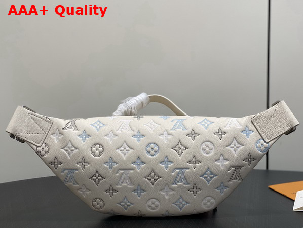 Louis Vuitton Rush Bumbag Ecru White Monogram Shadow Calfskin Leather with Gradient Effect M28619 Replica