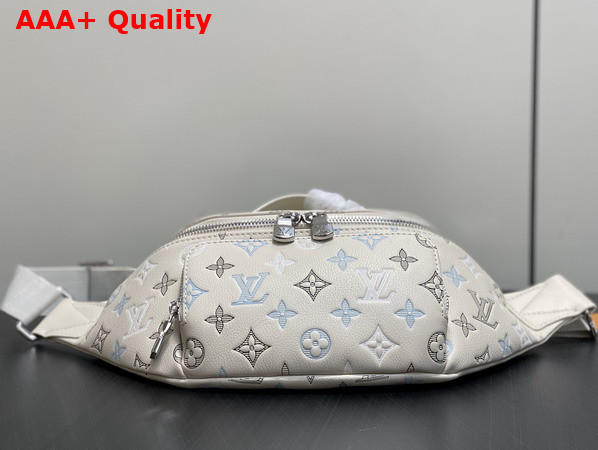 Louis Vuitton Rush Bumbag Ecru White Monogram Shadow Calfskin Leather with Gradient Effect M28619 Replica