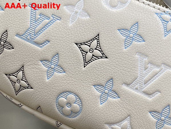 Louis Vuitton Rush Bumbag Ecru White Monogram Shadow Calfskin Leather with Gradient Effect M28619 Replica