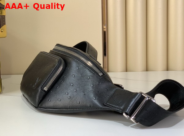 Louis Vuitton Rush Bumbag in Black Ostrich Leather Replica