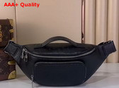 Louis Vuitton Rush Bumbag in Black Ostrich Leather Replica
