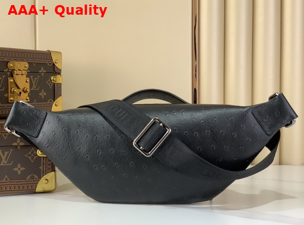 Louis Vuitton Rush Bumbag in Black Ostrich Leather Replica